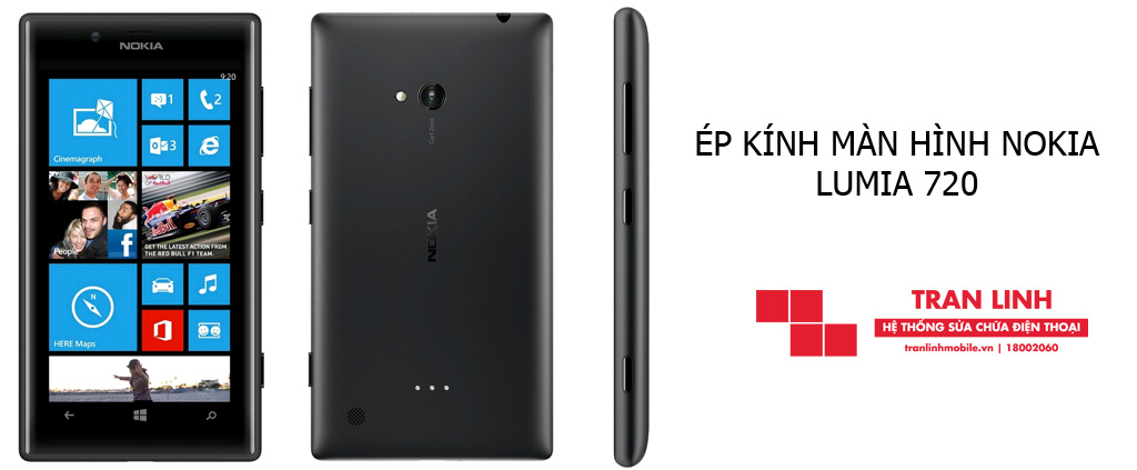 Linh kiện ép kính màn hình Nokia Lumia 720 đạt chuẩn tại Trần Linh Mobile
