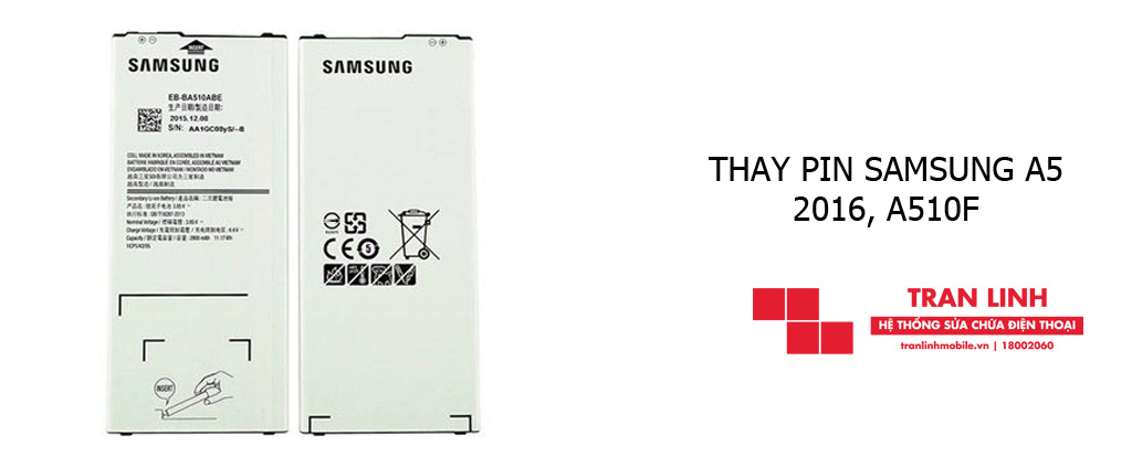 Thay pin Samsung A5 2016,A510F