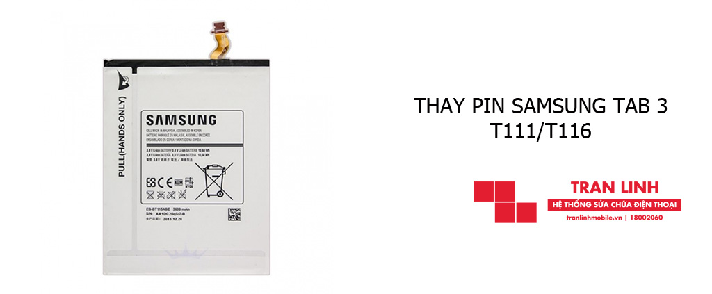 Thay pin Samsung Tab 3 T111/T116