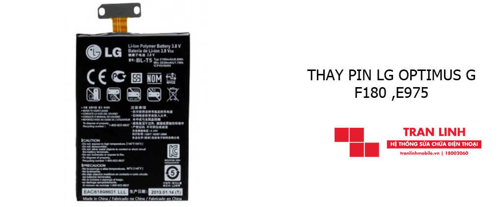 Thay pin LG Optimus G F180 ,E975