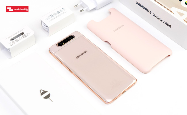 khám phá galaxy A80 Angel Gold đẹp tự thiên thần